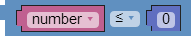 Comparator block filled in, less than or equal to