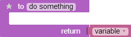 Returning Function block, filled in