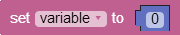 Set Variable, filled with number