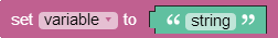 Set Variable, filled with string