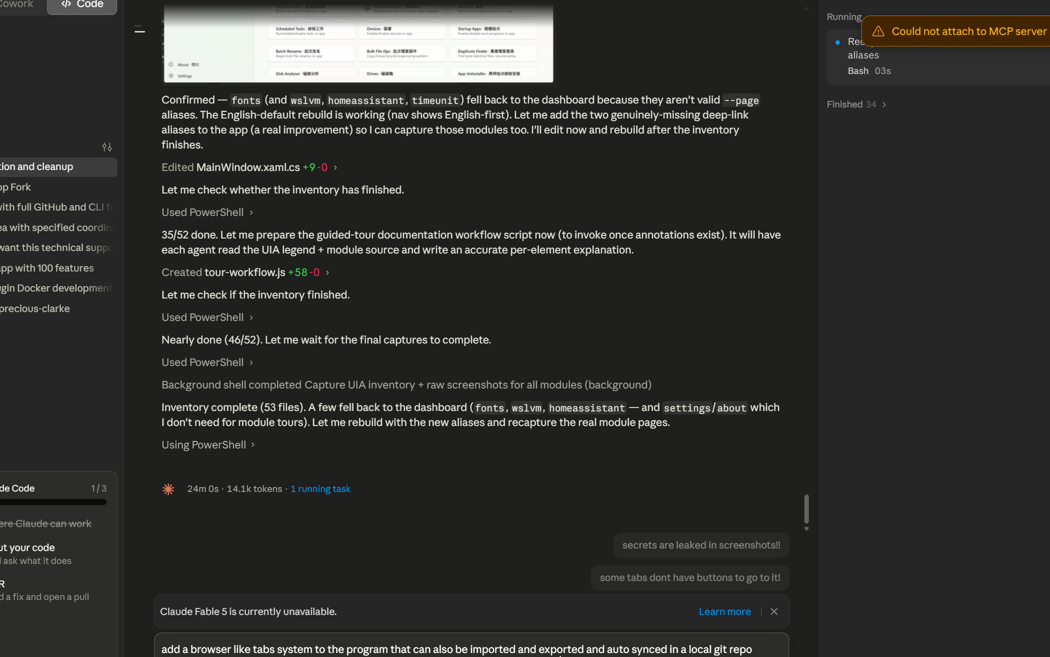 WinForge WSL & VM launcher with installed distros and the Windows Sandbox builder