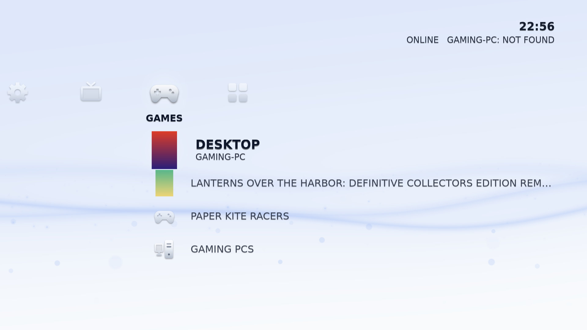 The home screen in the DAYLIGHT theme