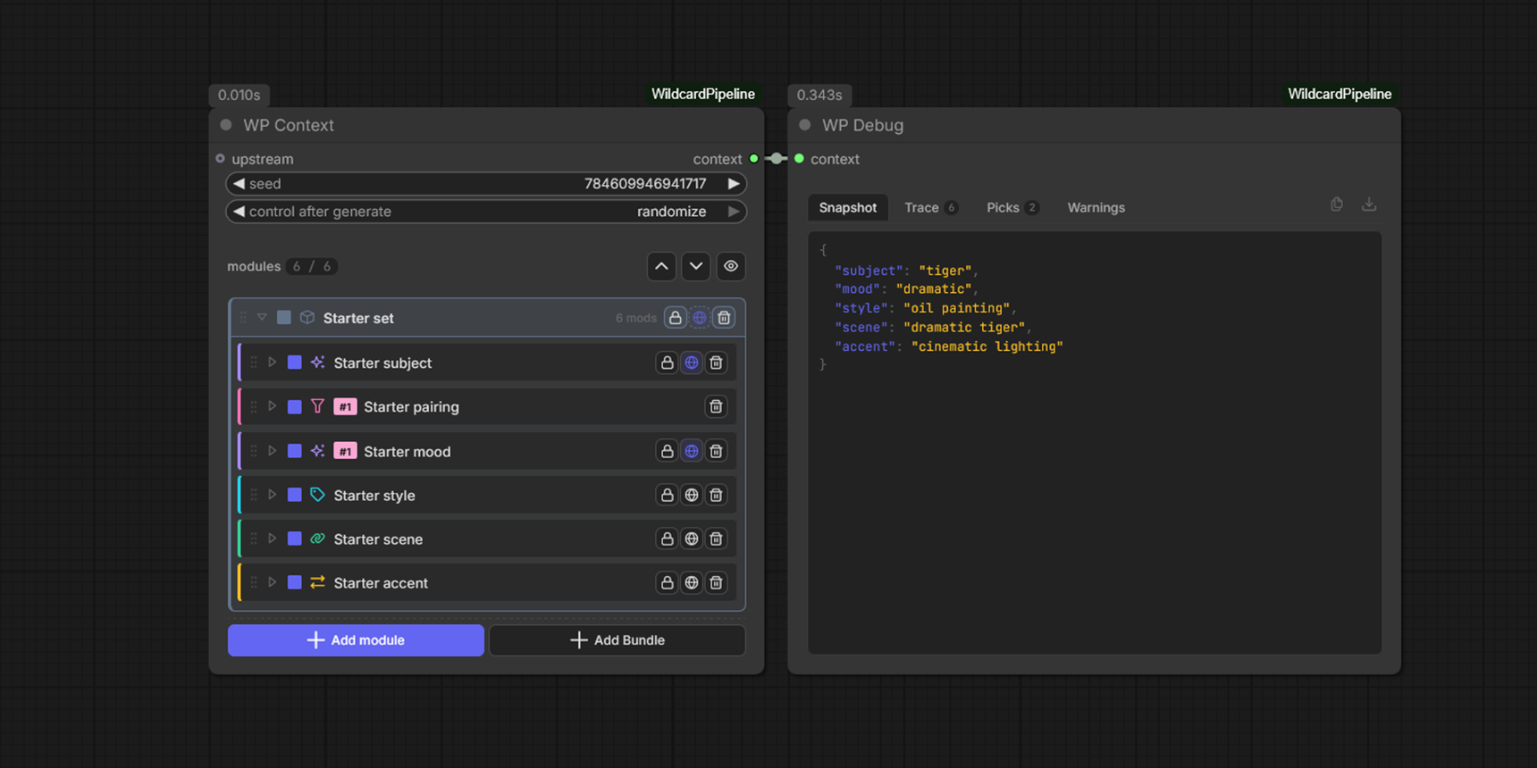 Debug Snapshot tab