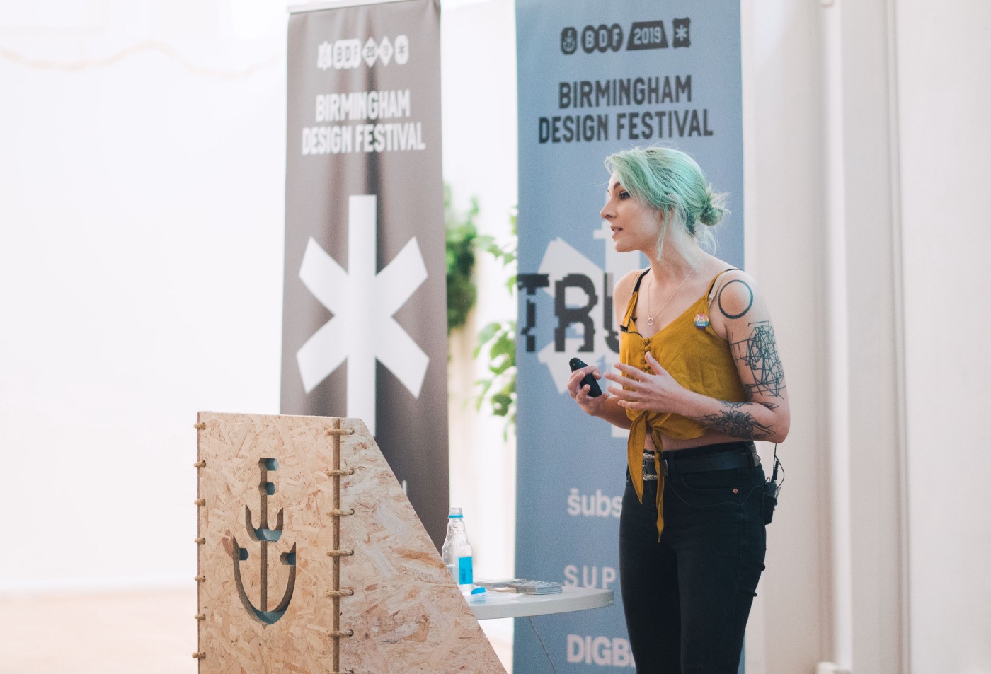 Eriol speaking at Birmingham Design Festival