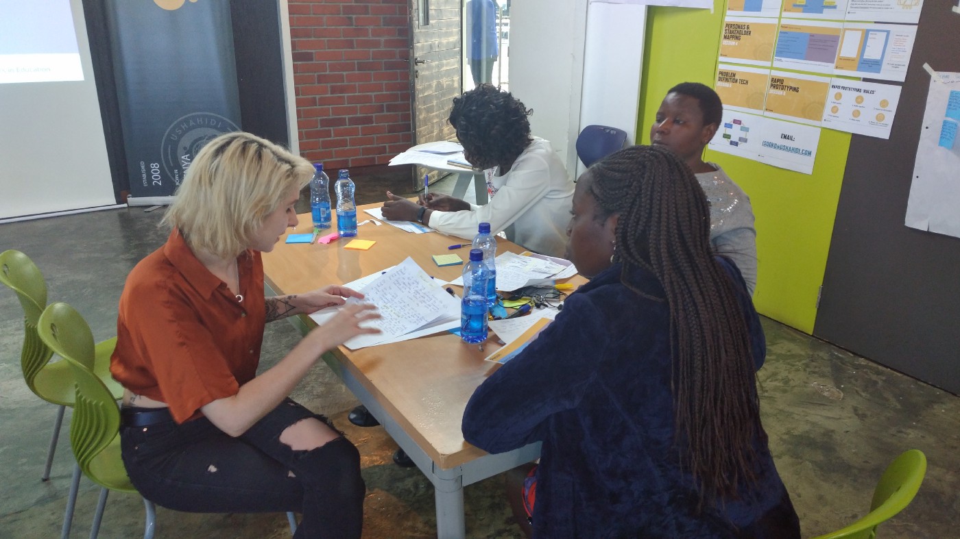 Eriol with Polycom Women at Isooko workshops in Nairobi Kenya