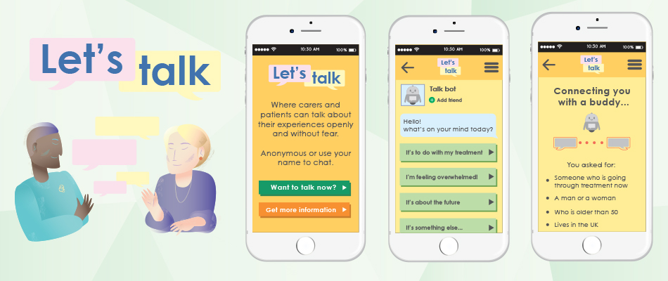 Talking matching app for carers