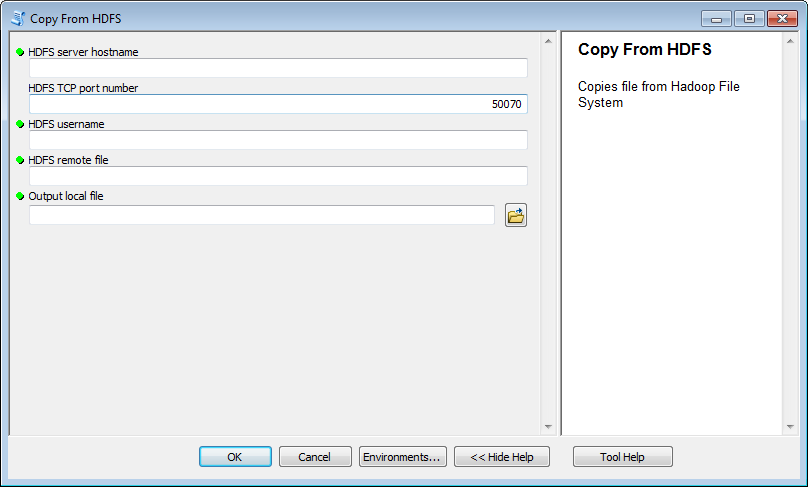 Screenshot of Copy From HDFS