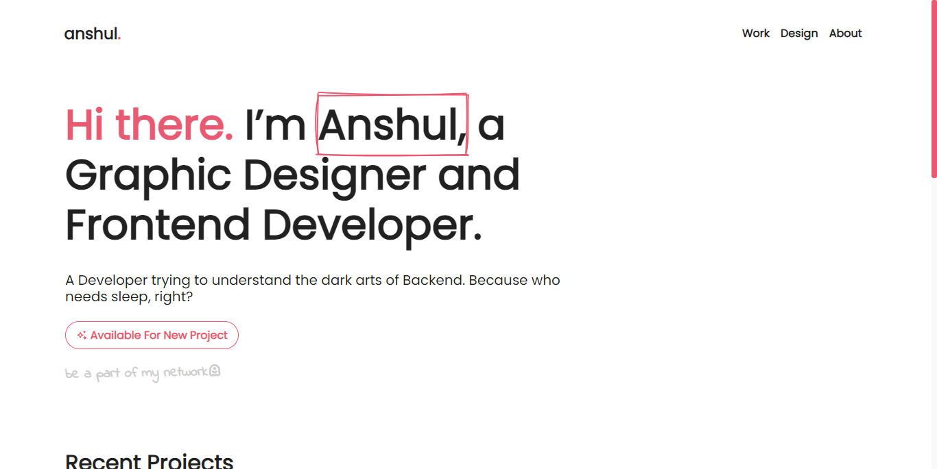 Anshul's Portfolio