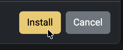 Screenshot of the 'Install' button