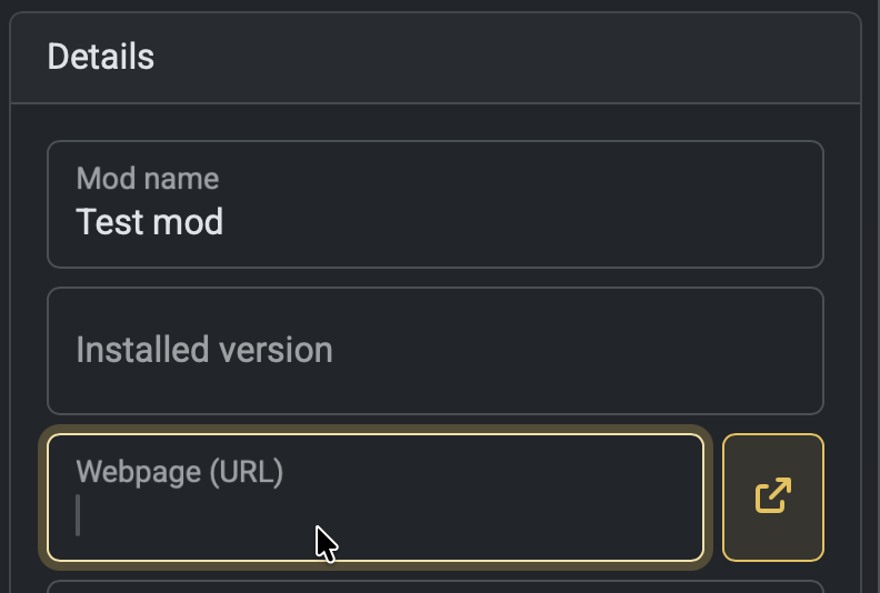 Screenshot of the 'Webpage (URL)' textbox