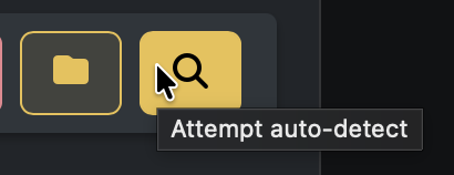 Screenshot of the 'Attempt auto-detect' button next to the game path text field