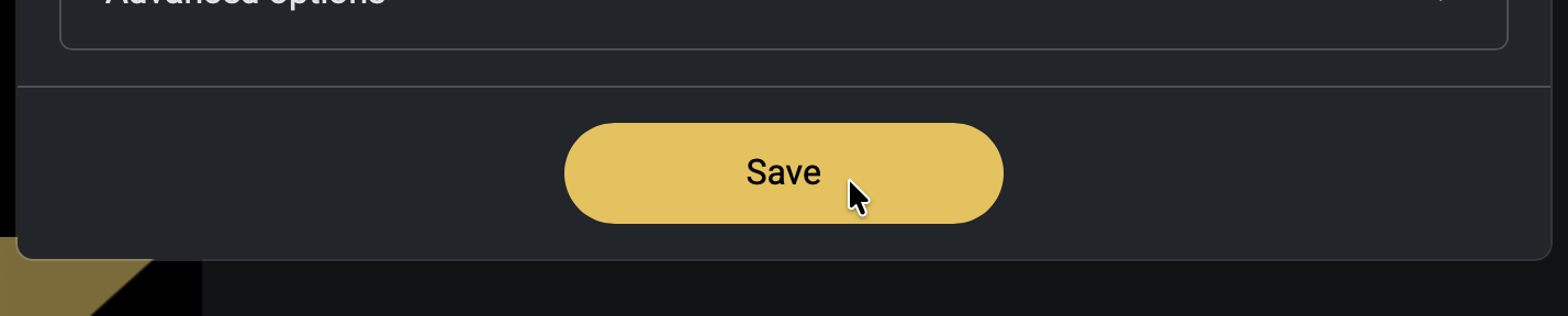 Screenshot of the big 'Save' button