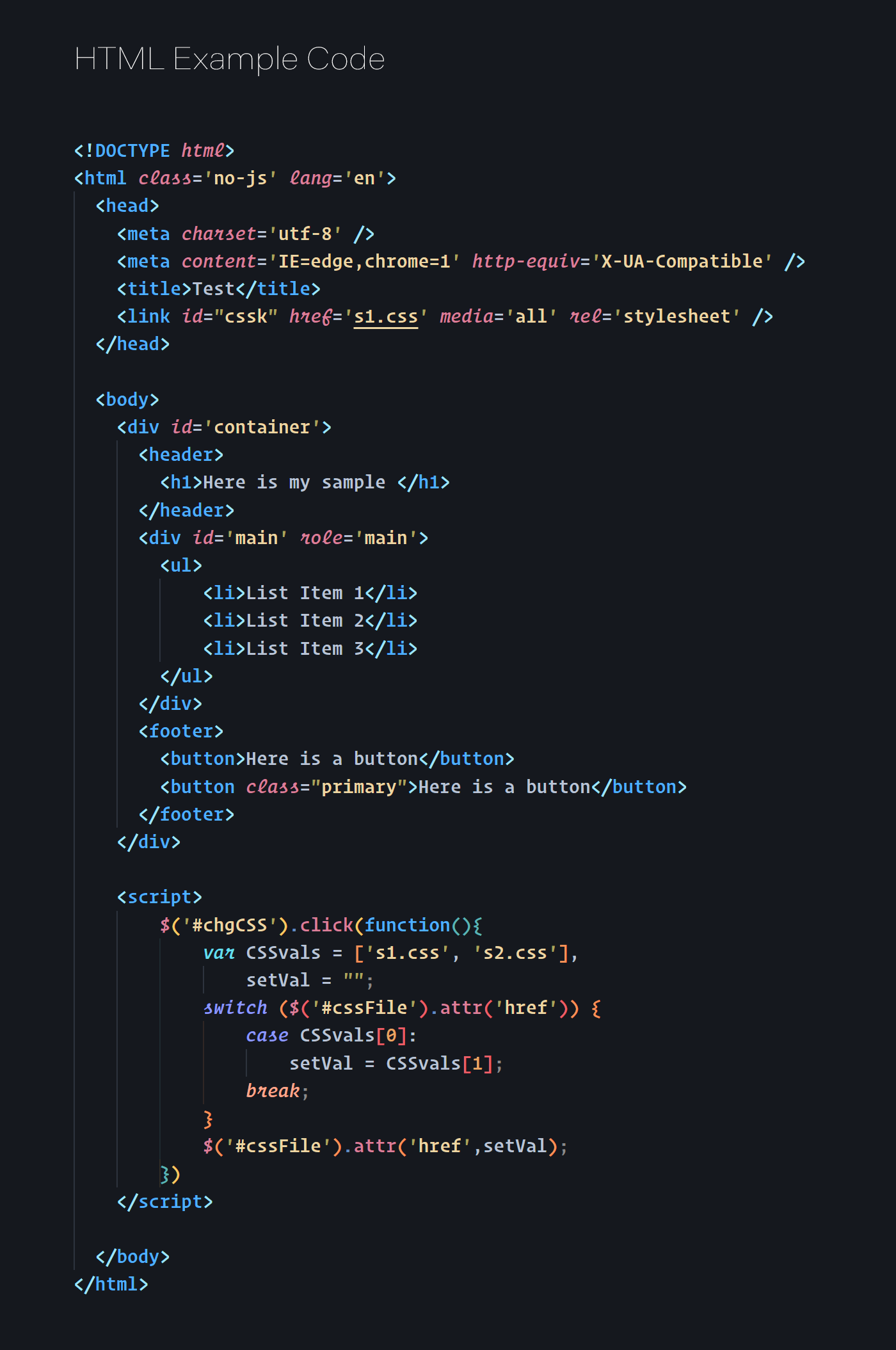 HTML Code Preview