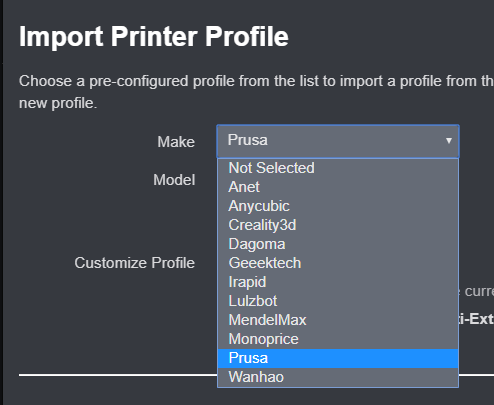 Select Your Printer's Make