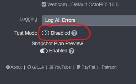 Test Mode Disabled
