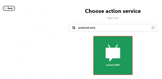 Select Android sms