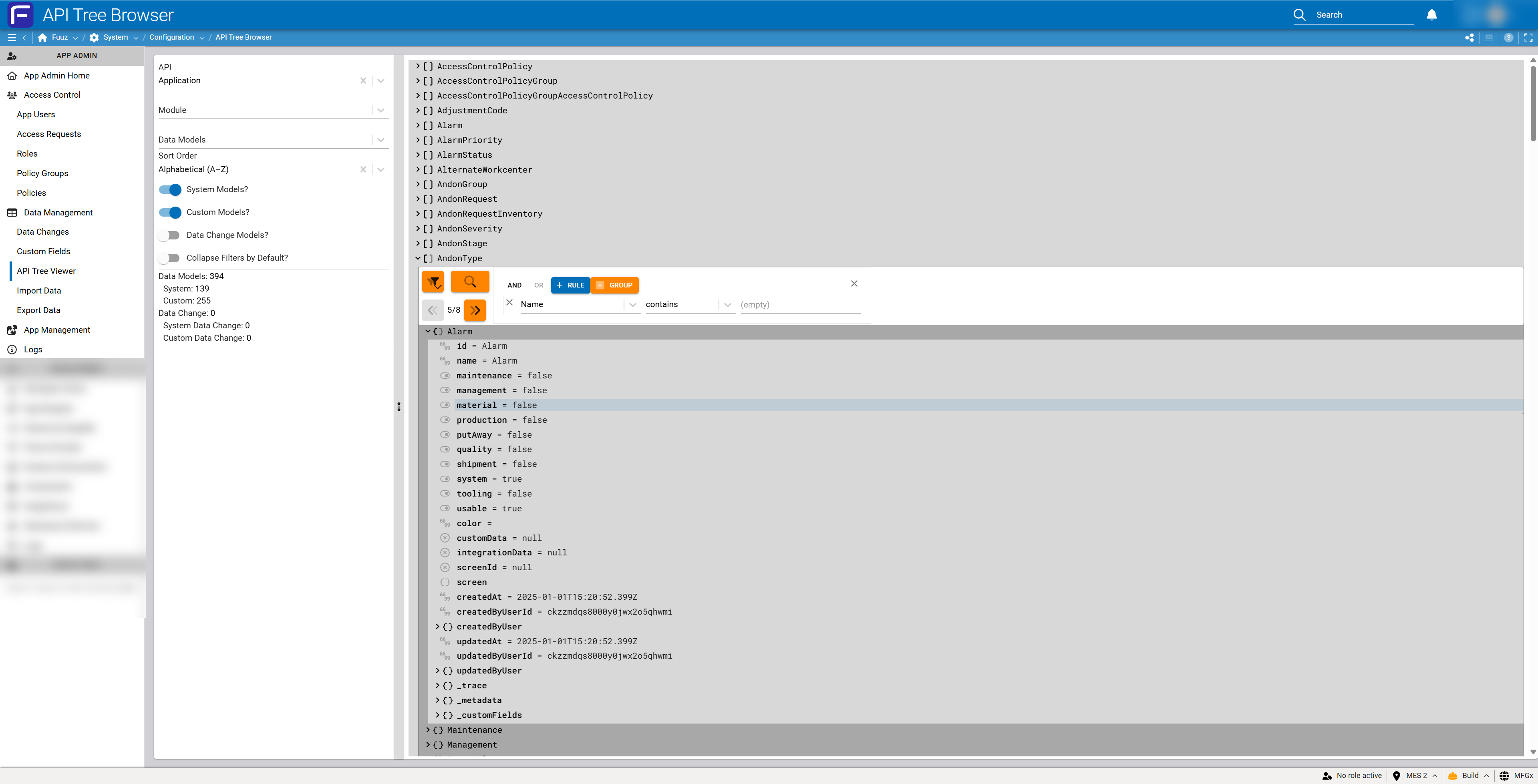 API Tree Browser panel