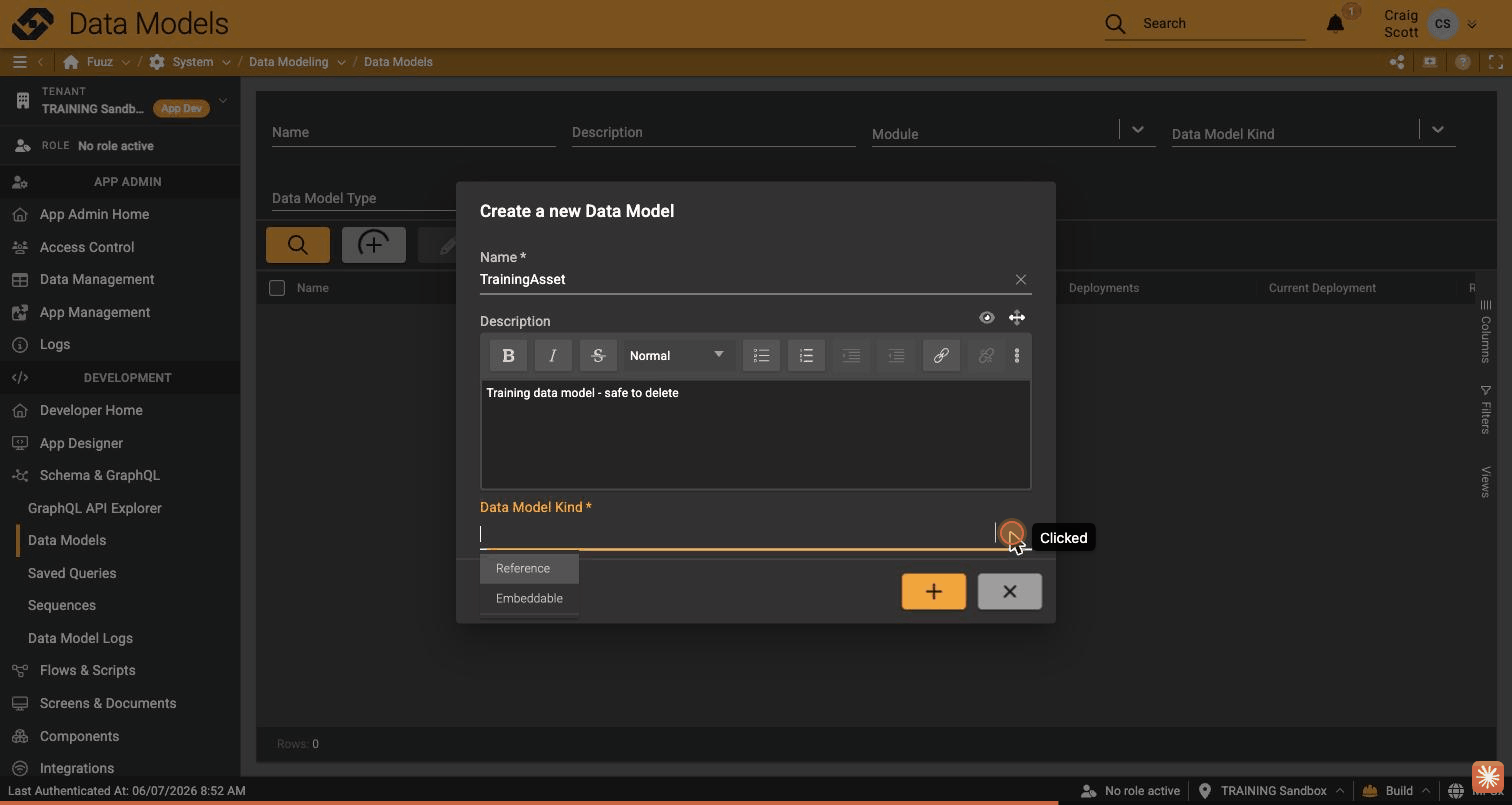 Create data model