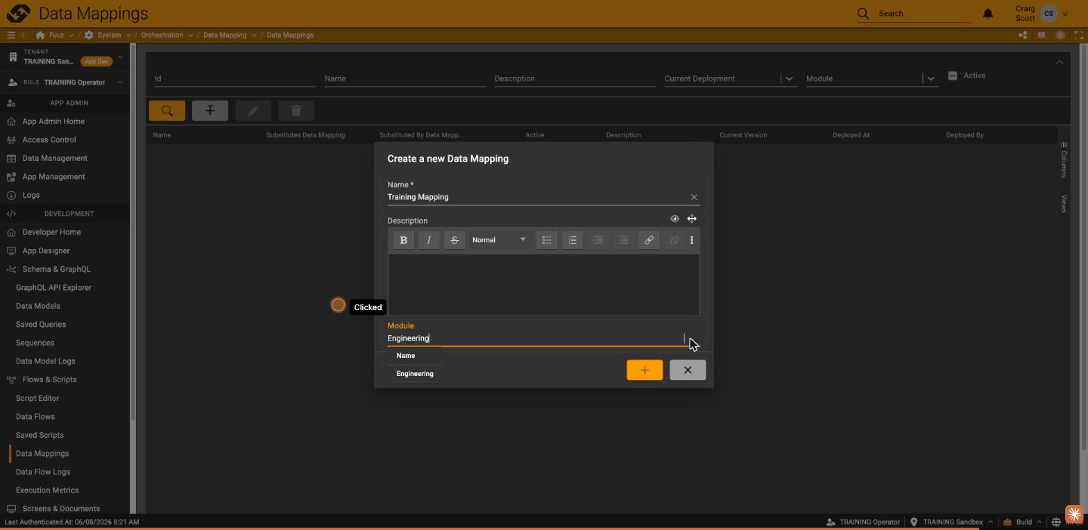 Create Data Mapping