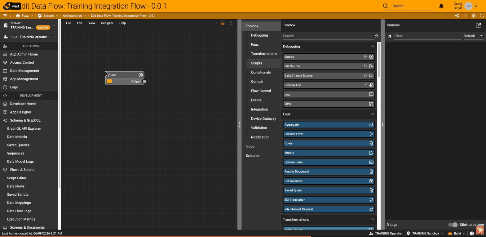 Flow designer toolbox