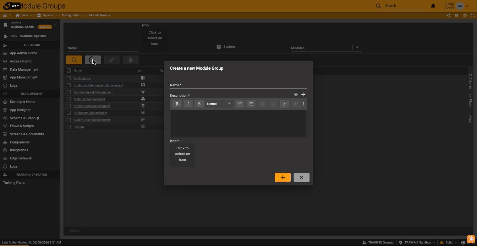 Create Module Group