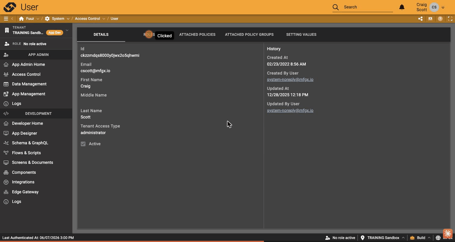 User detail