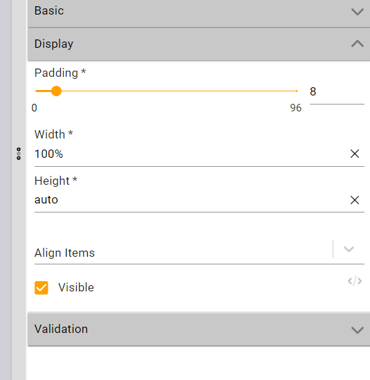 Display properties