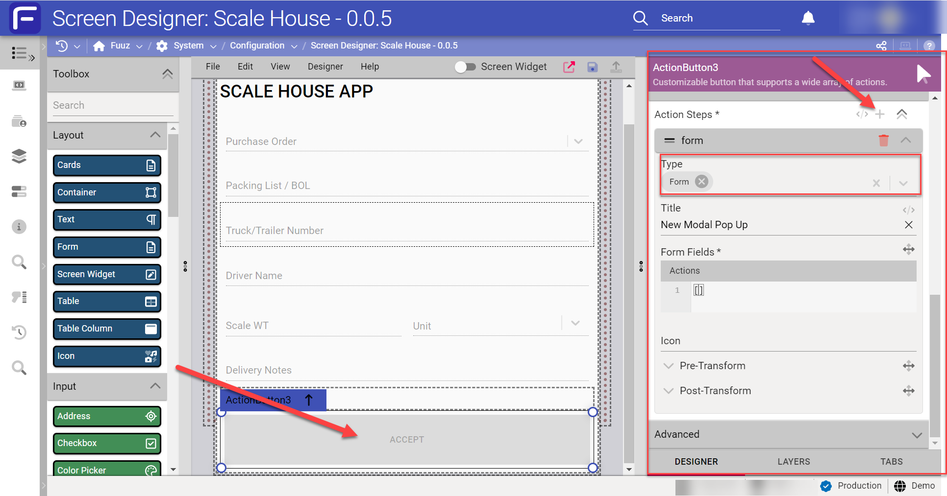Form action option