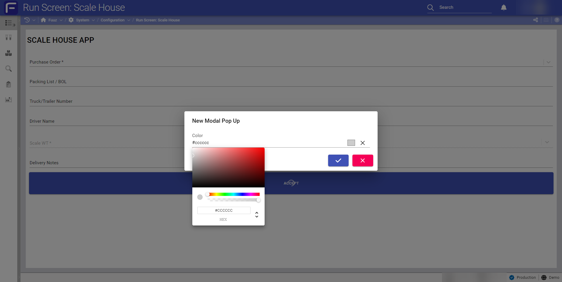 Color wheel picker