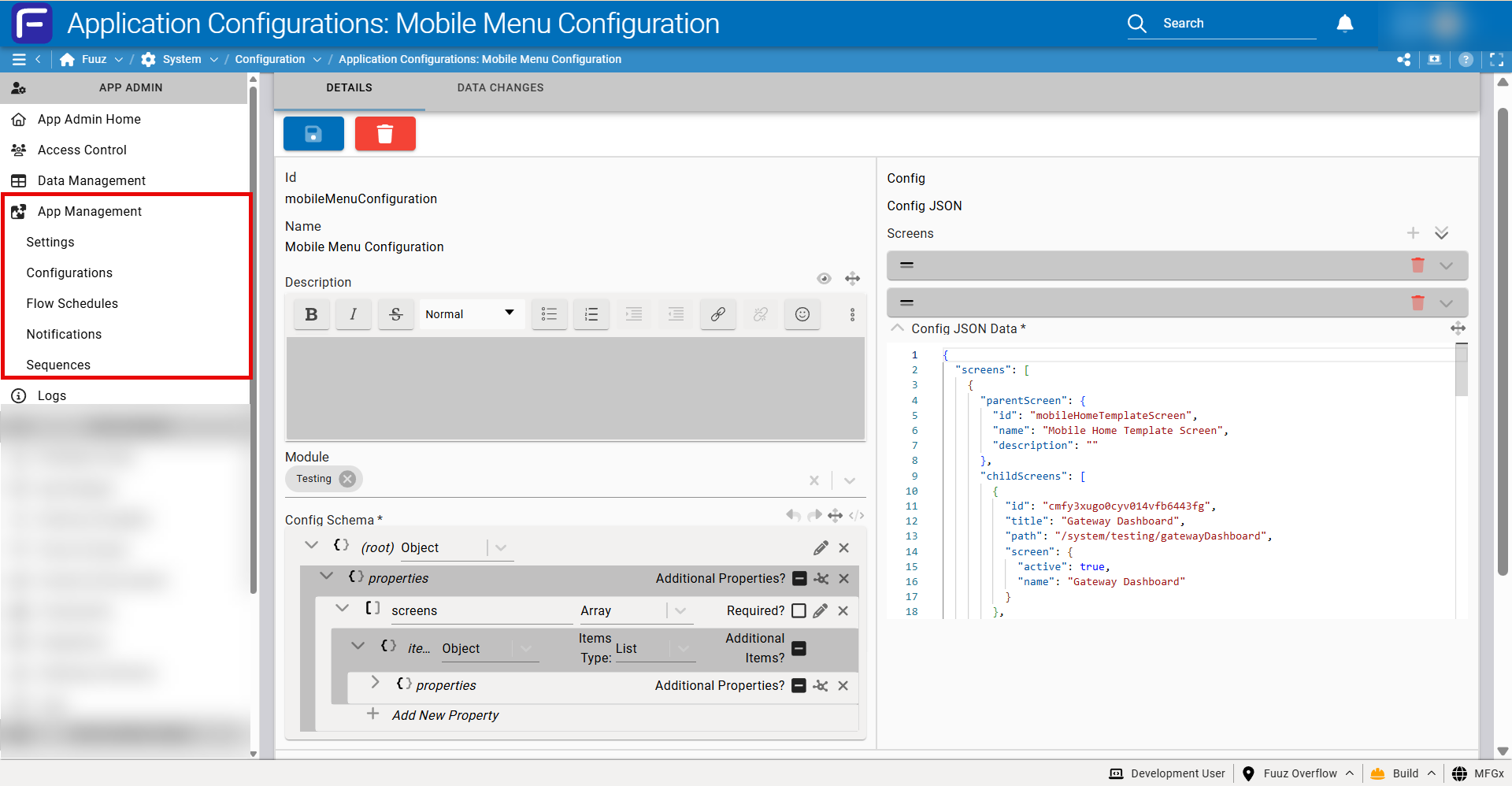 Configuration editor