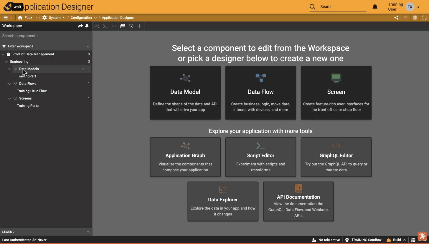 App Designer workspace