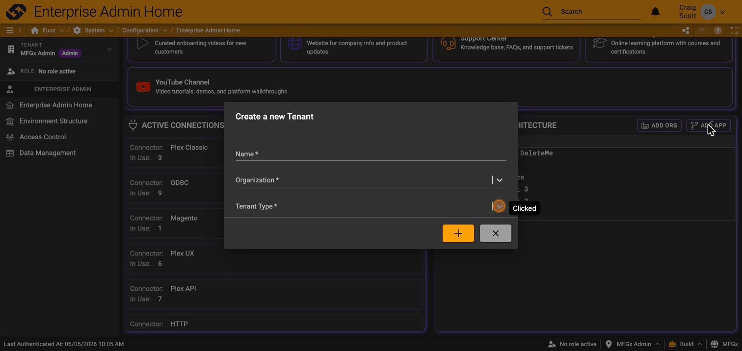 Create dialog
