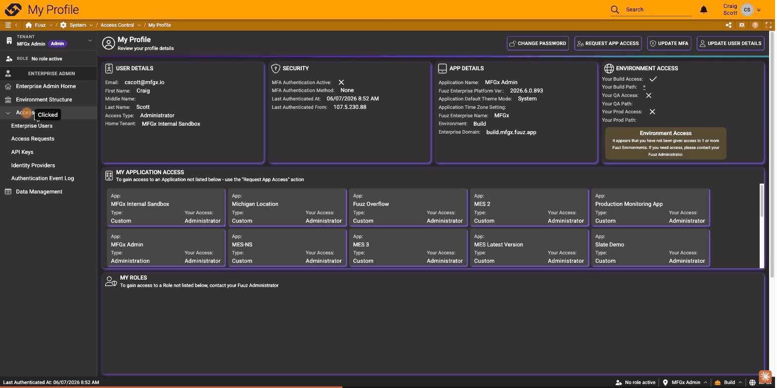 Enterprise access requests