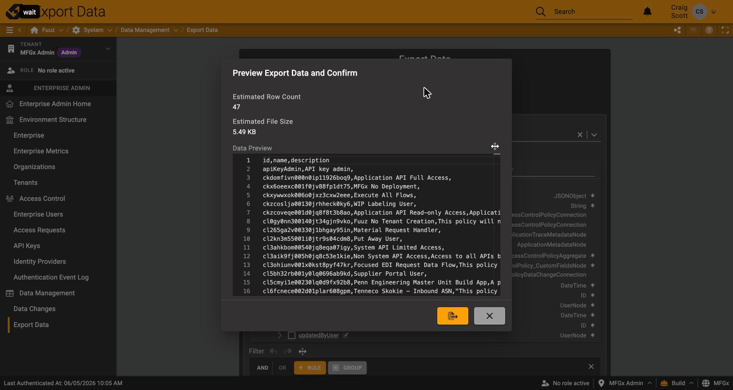 Preview and confirm
