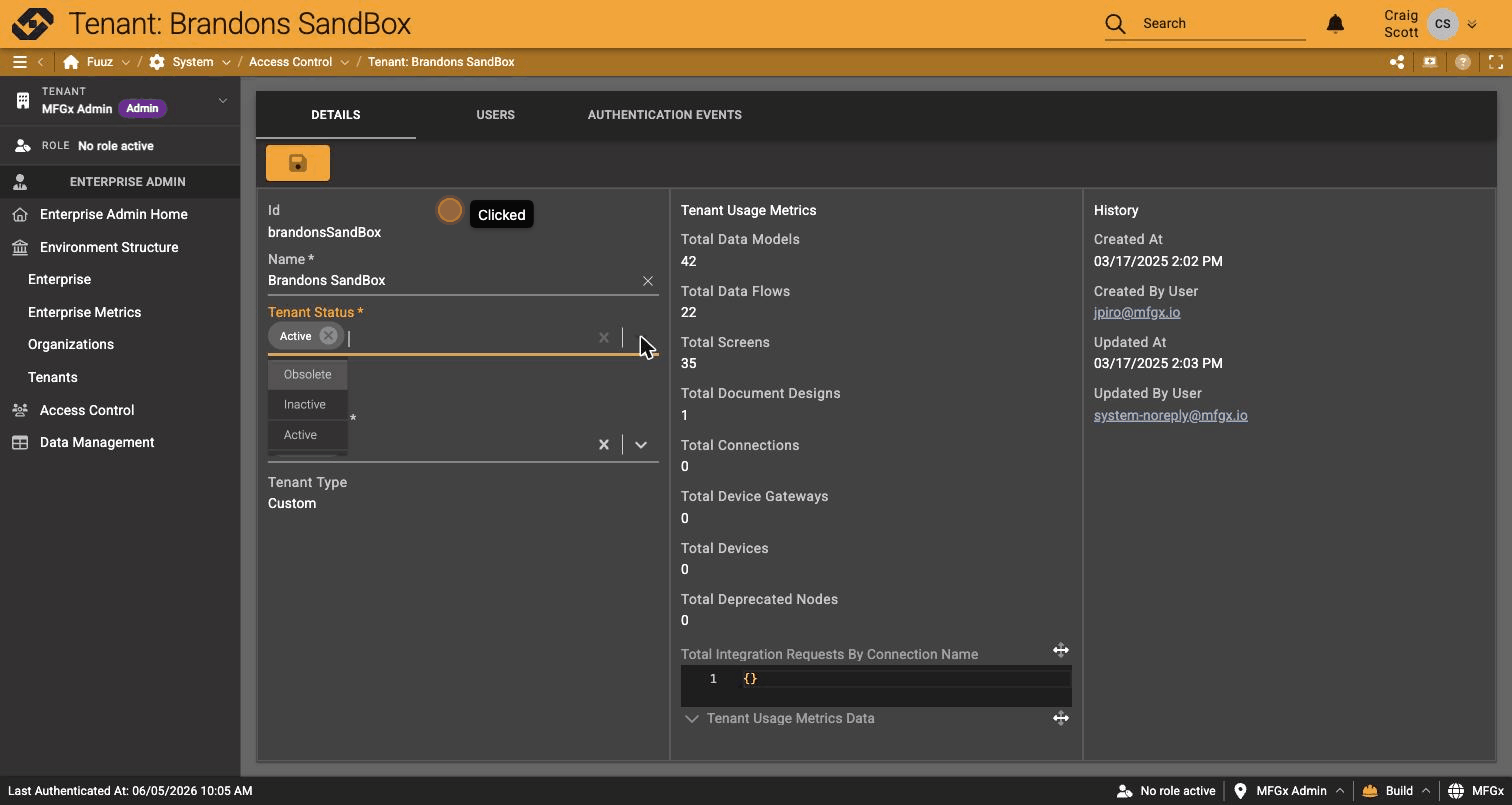 Status options