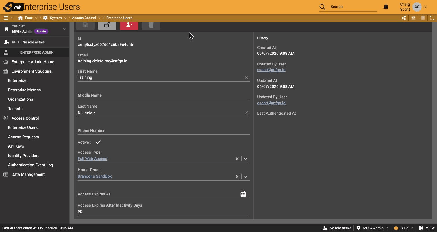 User detail
