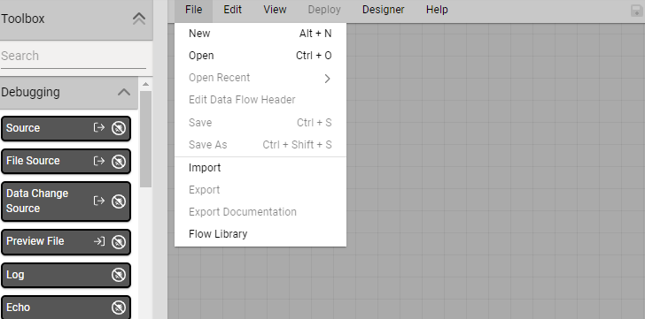 New flow menu