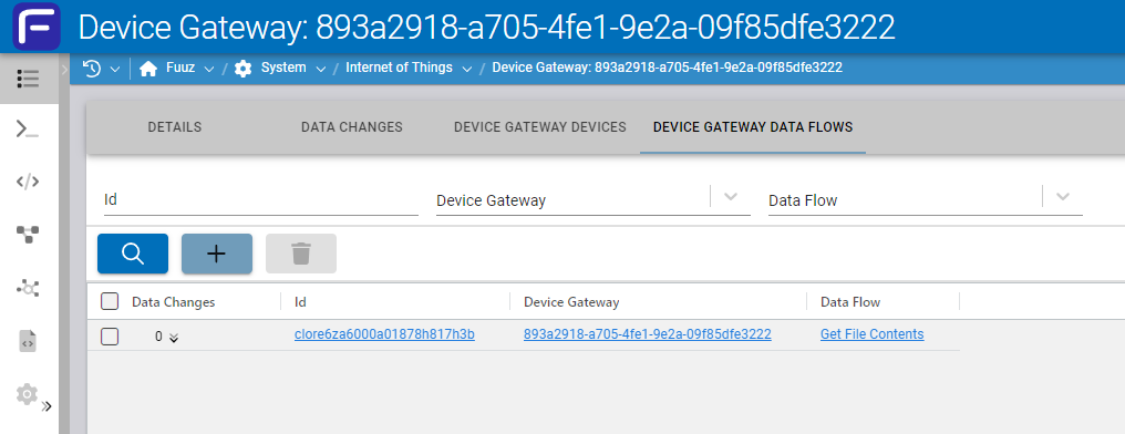 Edge Gateway Data Flows tab