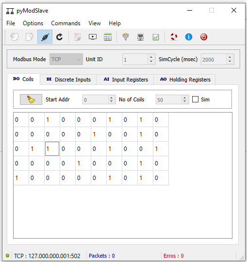 pyModSlave Modbus server emulator