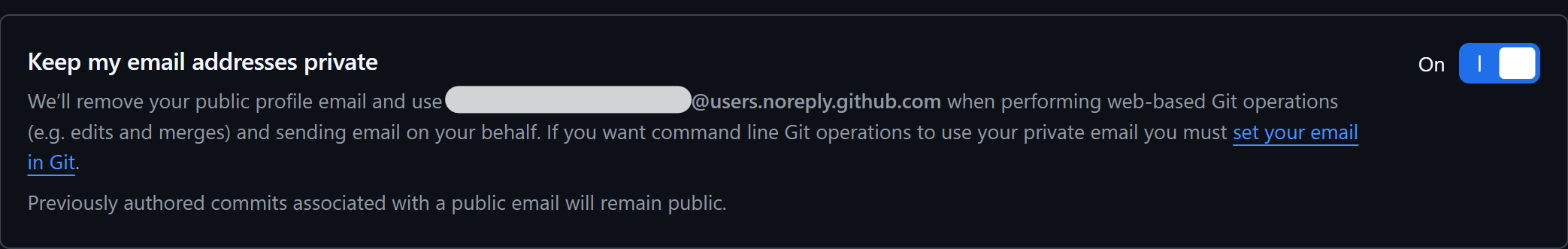 GitHub Keep my email addresses private