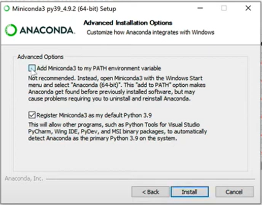 Miniconda Advanced Installation