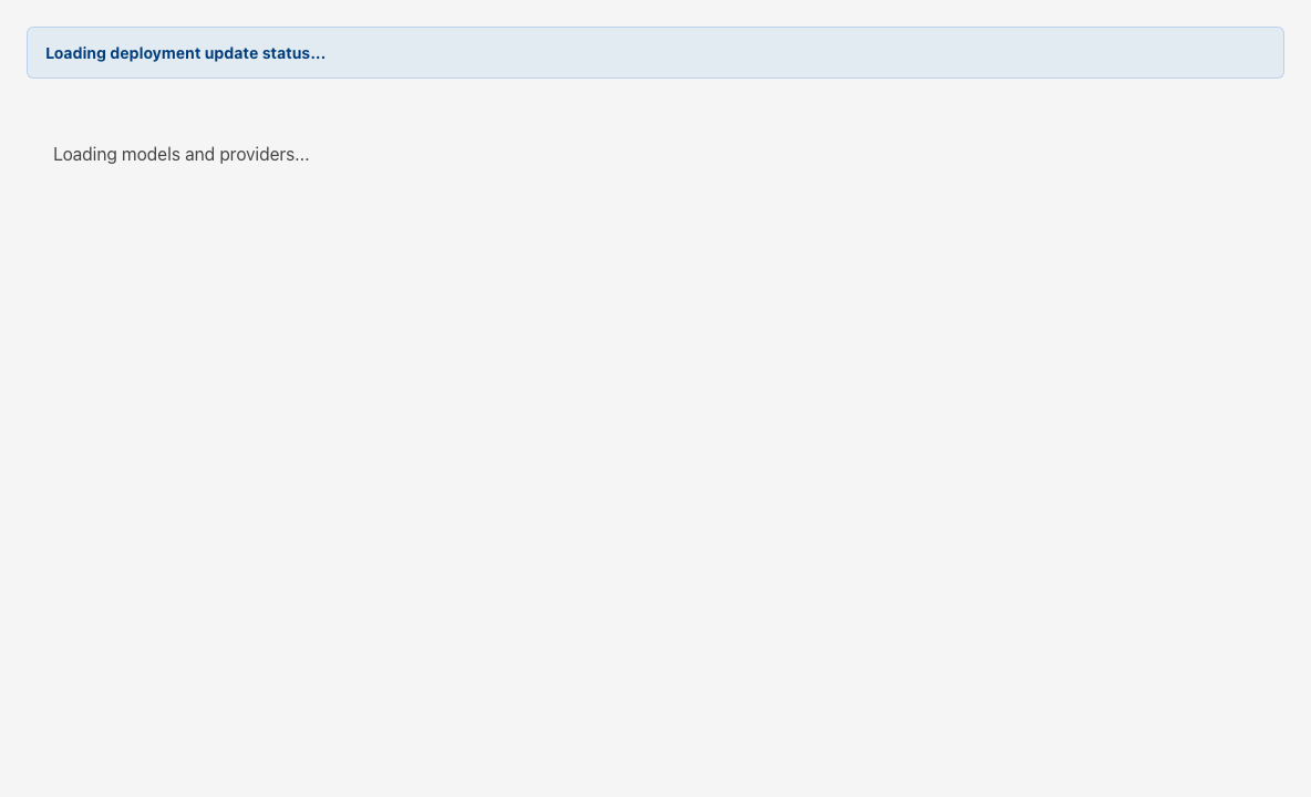Control Panel Models workspace tabs