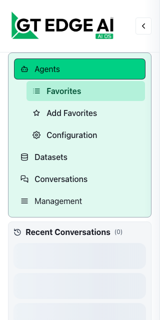 Expanded tenant sidebar with Agents submenu and Management dropdown