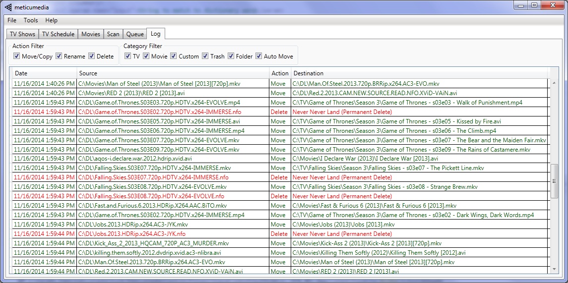 Log Tab