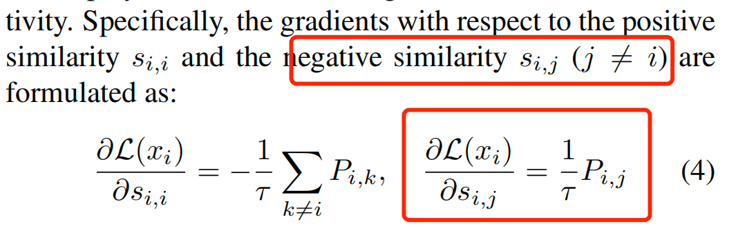 gradient of infoNCE