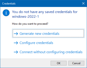 Credential prompt