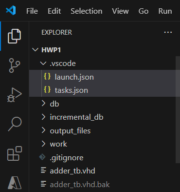 Voorbeeld .vscode folder