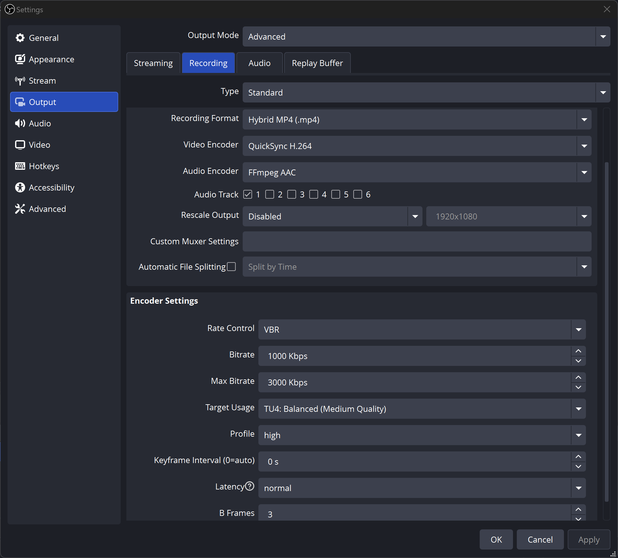 OBS Output Resolution