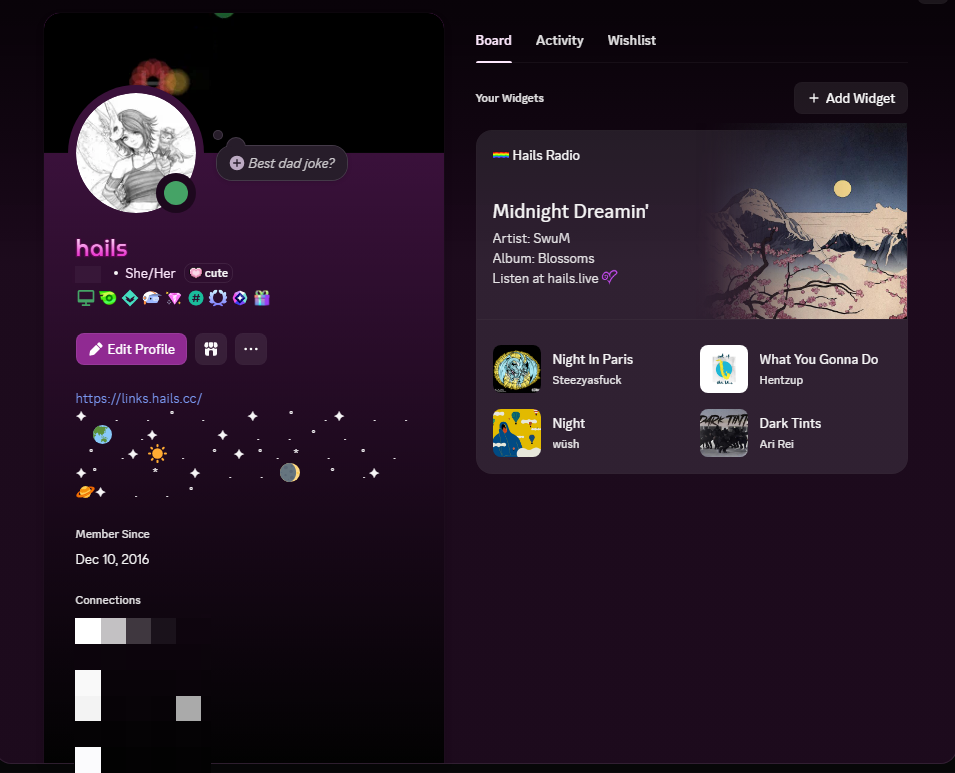 Widget expanded view