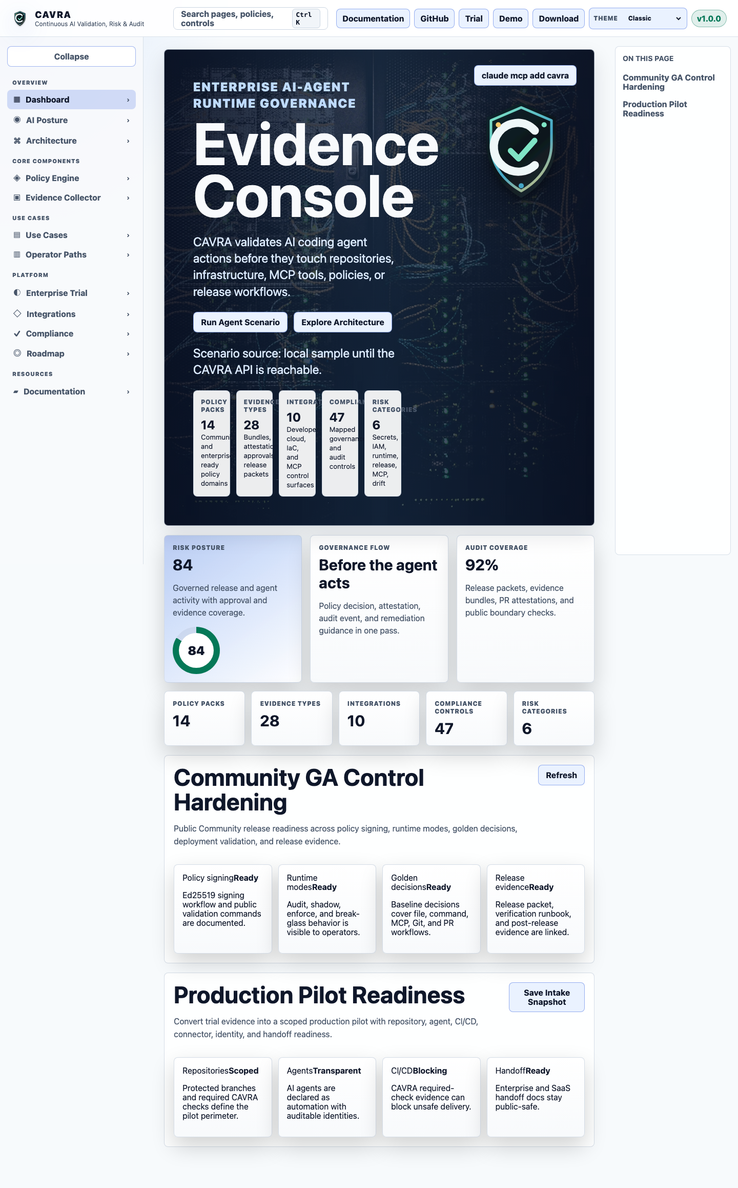 Community GUI dashboard